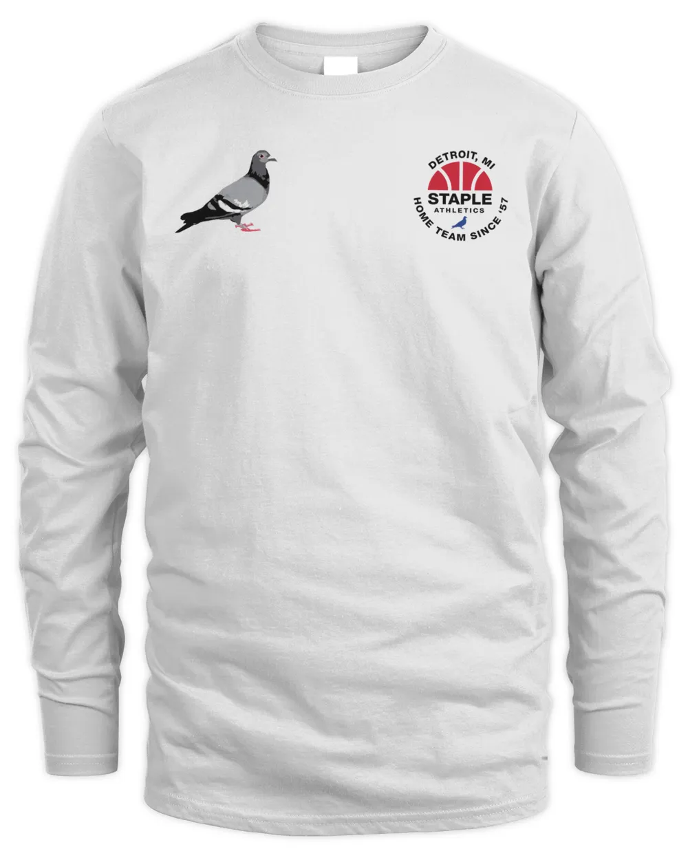 Men's NBA x Staple White Detroit Pistons Home Team T-Shirt Size: Small