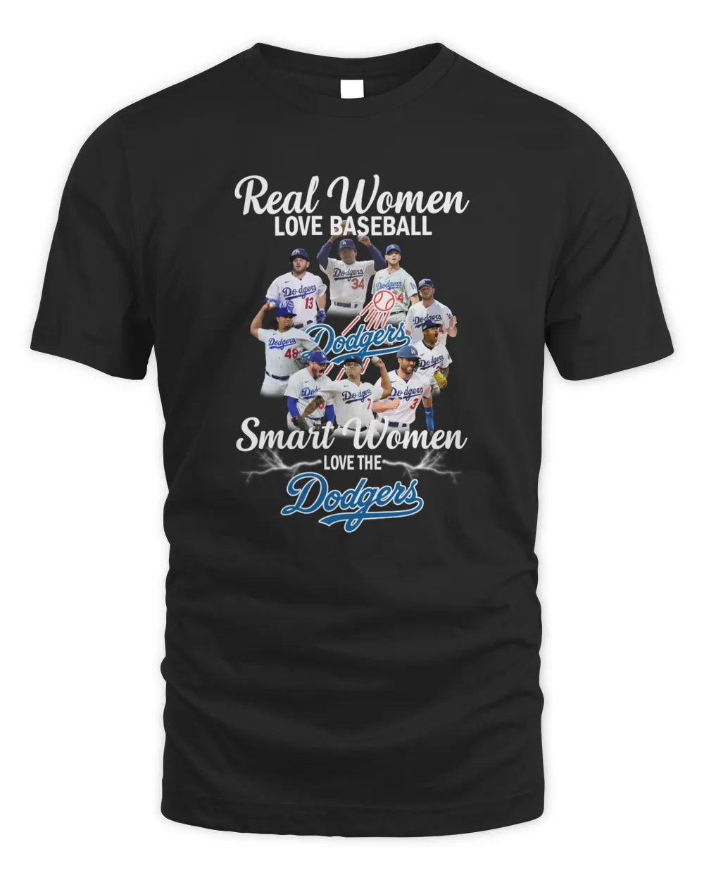 Real Women Love Baseball Smart The Dodgers Shirt