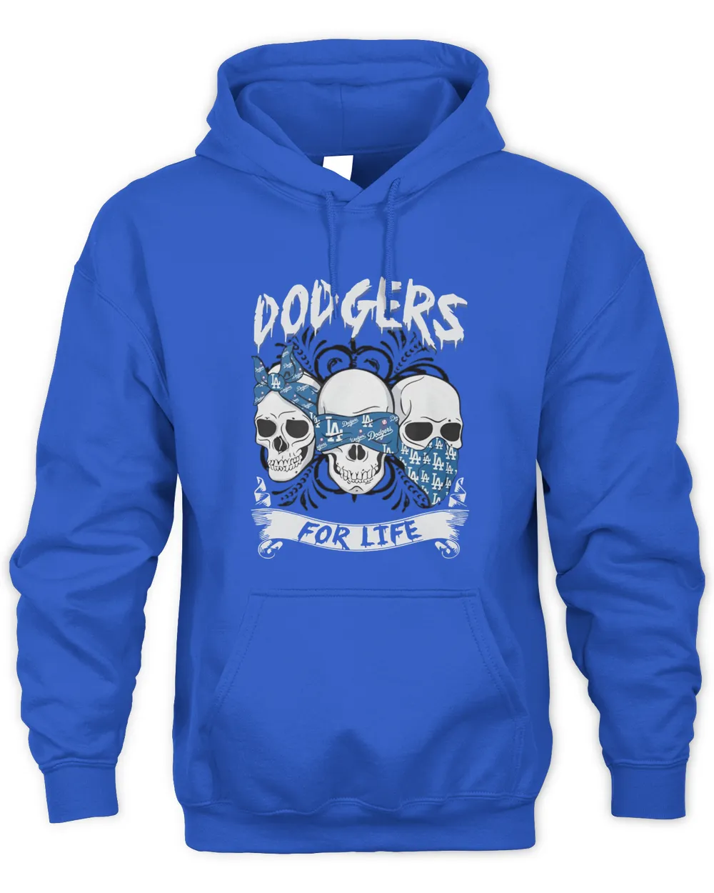 Los Angeles Dodgers For Life Skull Shirt