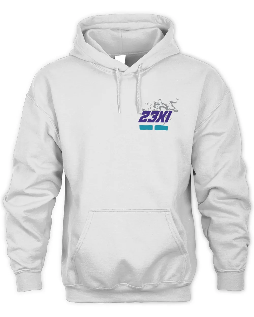 Official White 23XI Racing Jordan Wings Hoodie Sweatshirt Gigasounds